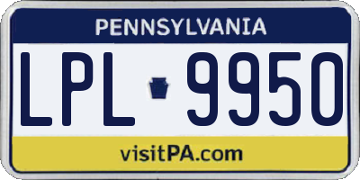PA license plate LPL9950