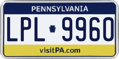 PA license plate LPL9960