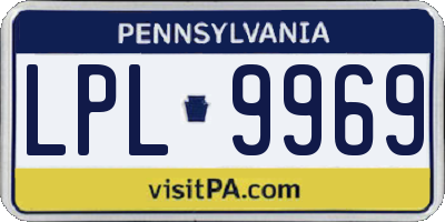 PA license plate LPL9969