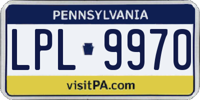 PA license plate LPL9970