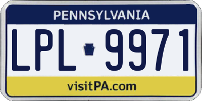 PA license plate LPL9971
