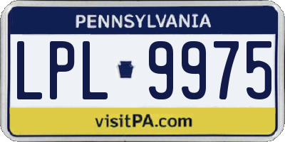 PA license plate LPL9975