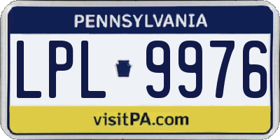 PA license plate LPL9976