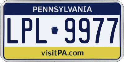 PA license plate LPL9977