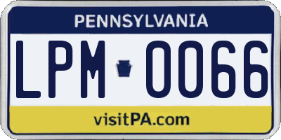 PA license plate LPM0066