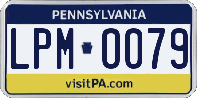 PA license plate LPM0079