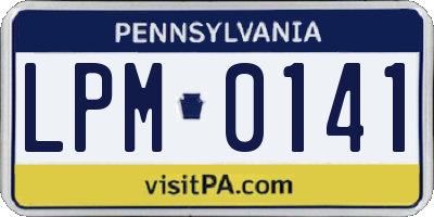 PA license plate LPM0141
