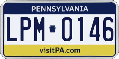 PA license plate LPM0146