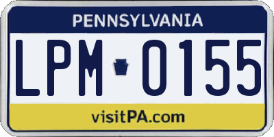 PA license plate LPM0155