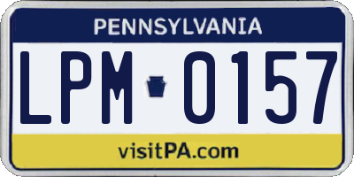 PA license plate LPM0157