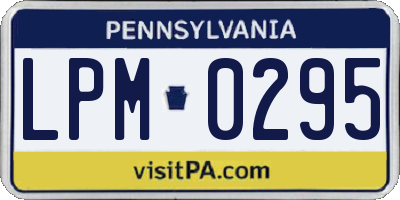 PA license plate LPM0295