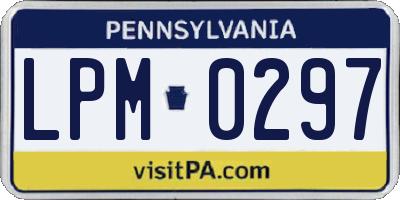 PA license plate LPM0297