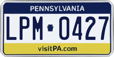 PA license plate LPM0427
