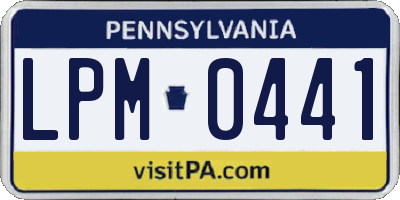 PA license plate LPM0441