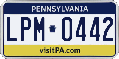 PA license plate LPM0442