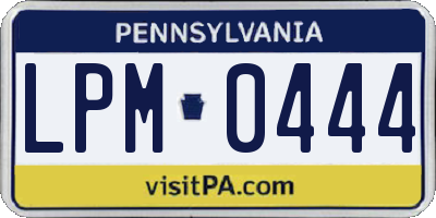 PA license plate LPM0444