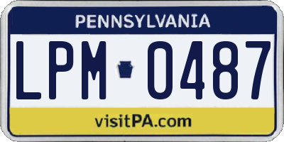 PA license plate LPM0487