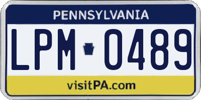 PA license plate LPM0489