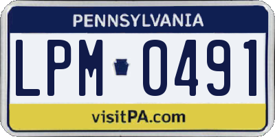 PA license plate LPM0491