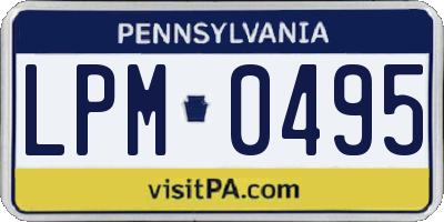 PA license plate LPM0495