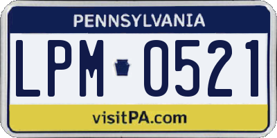 PA license plate LPM0521