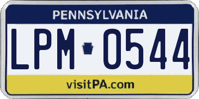 PA license plate LPM0544