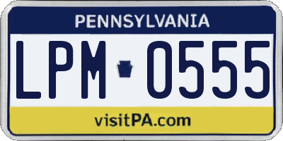 PA license plate LPM0555
