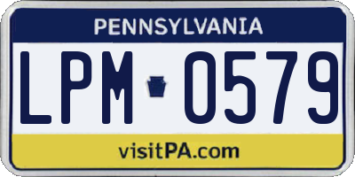 PA license plate LPM0579