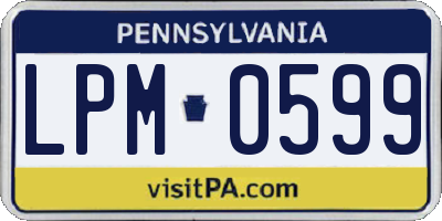 PA license plate LPM0599