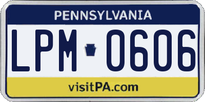 PA license plate LPM0606