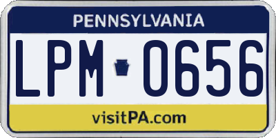 PA license plate LPM0656