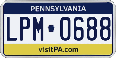 PA license plate LPM0688