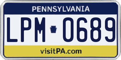 PA license plate LPM0689