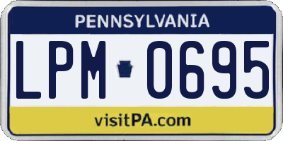 PA license plate LPM0695