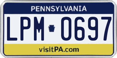 PA license plate LPM0697