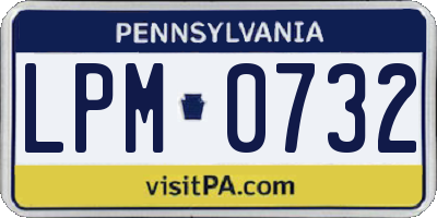 PA license plate LPM0732
