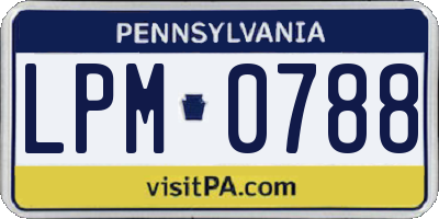 PA license plate LPM0788