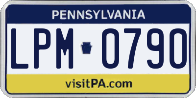 PA license plate LPM0790