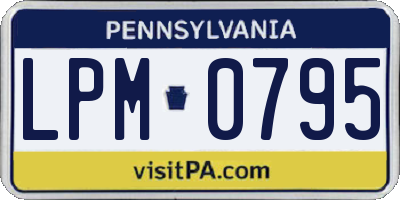 PA license plate LPM0795