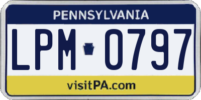 PA license plate LPM0797