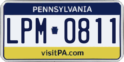 PA license plate LPM0811