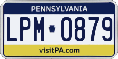 PA license plate LPM0879