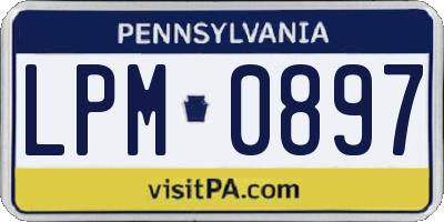 PA license plate LPM0897