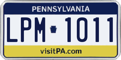 PA license plate LPM1011