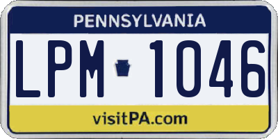 PA license plate LPM1046
