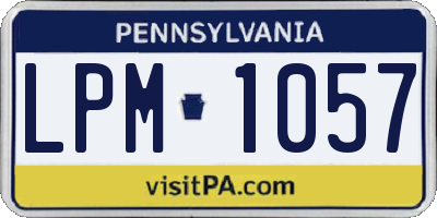 PA license plate LPM1057