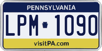 PA license plate LPM1090