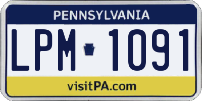 PA license plate LPM1091