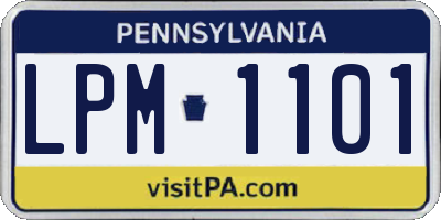 PA license plate LPM1101