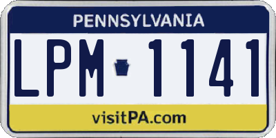 PA license plate LPM1141